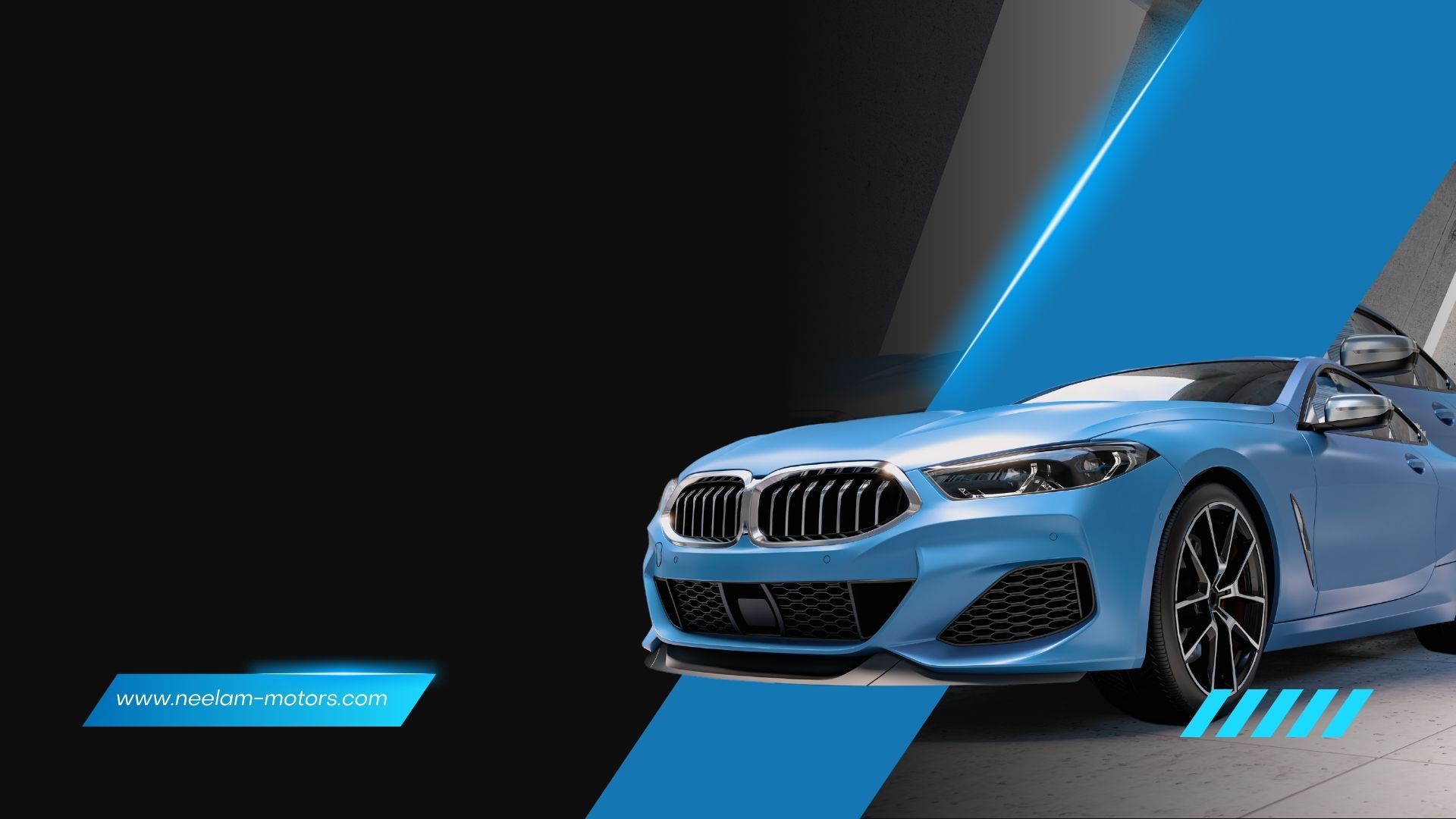 Black and Blue Modern Geometric Car Dealer Presentation