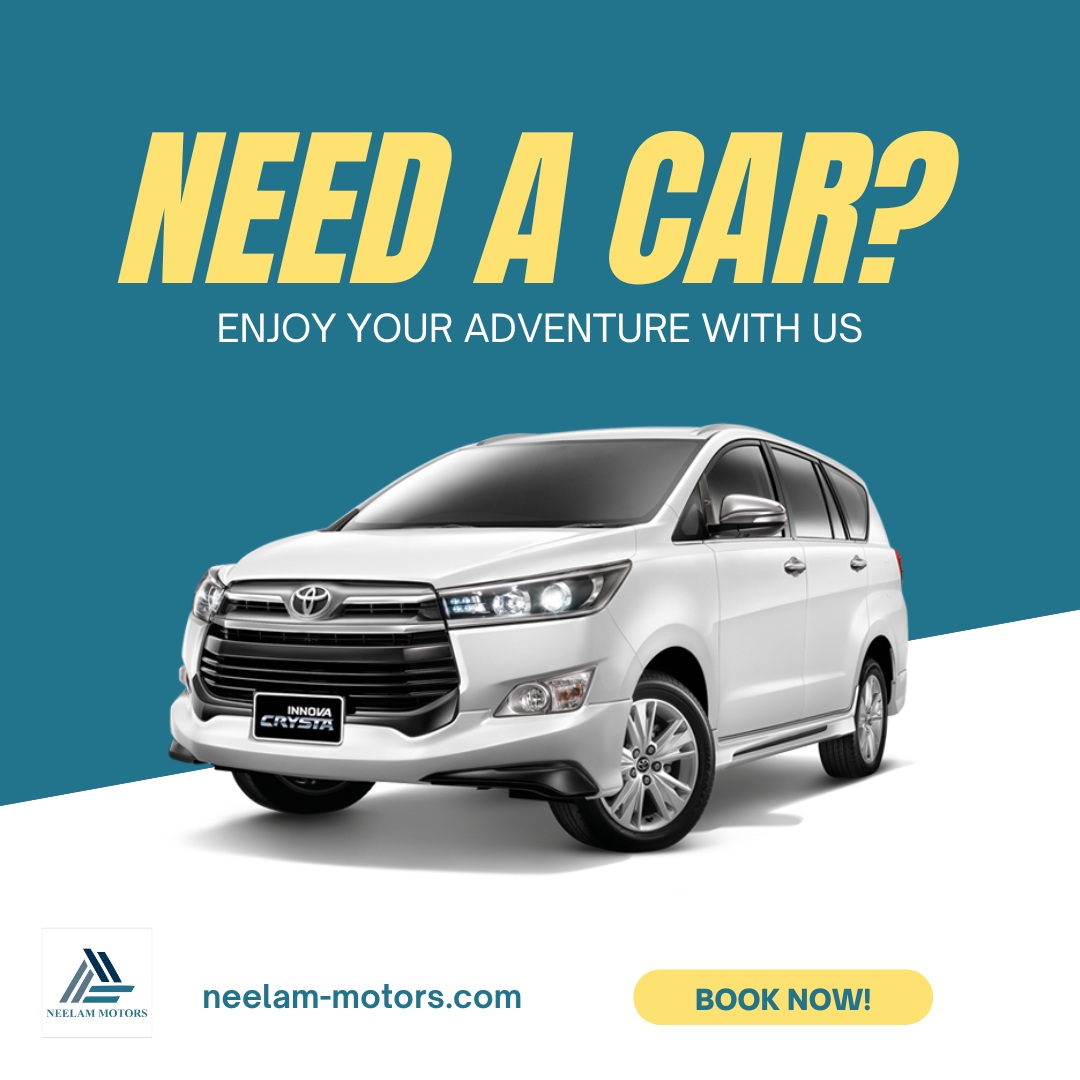 Blue and White Simple Car Rental Business in mumbai